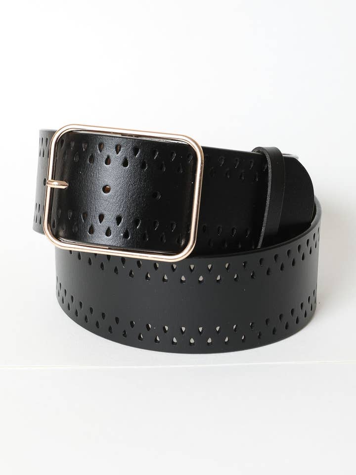 Teardrop Detail Bucklet Waist and Hip Belt for wholesale by Leto Accessories