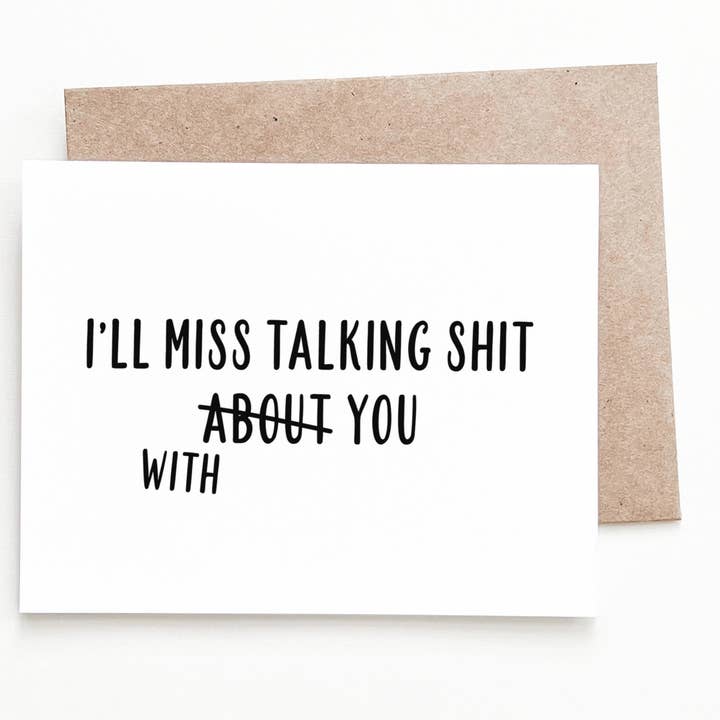 Carte de collègue Talking Shit pour la vente par Nine Two Design