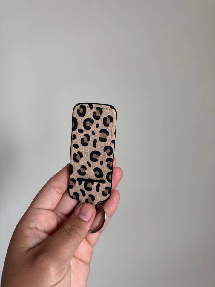 Leopard chapstick sleeve for wholesale by Canys & Co