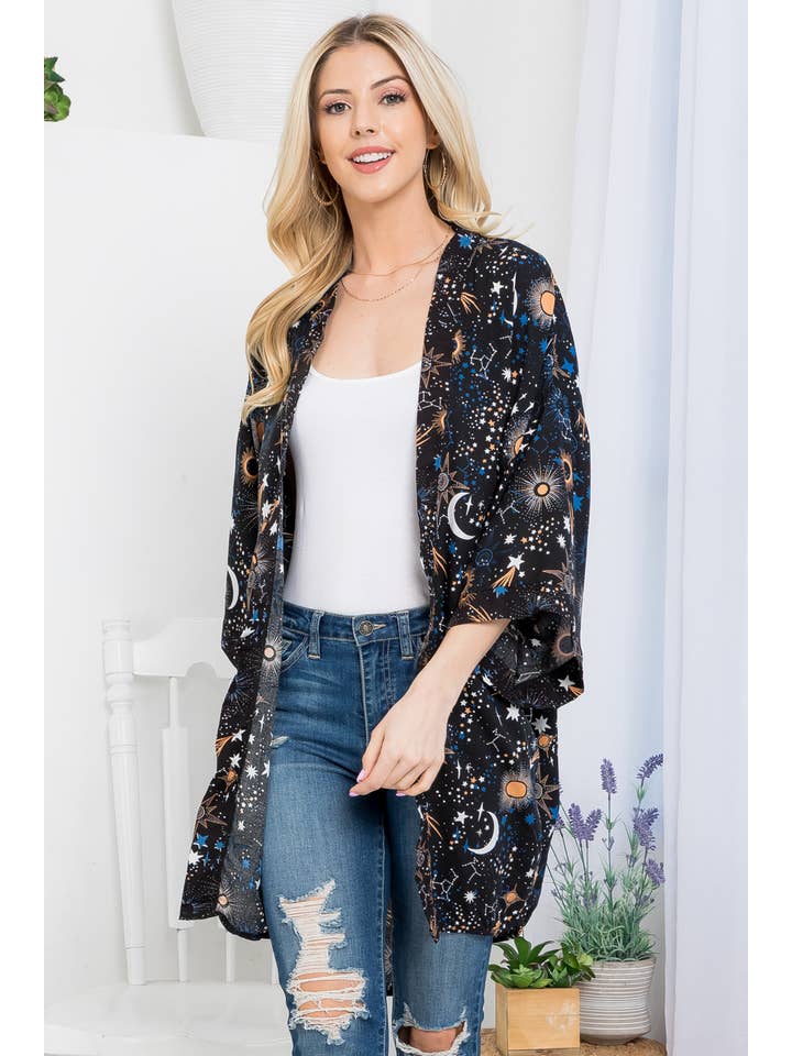 LA Soul - Wholesale Kimono - Women's - Galaxy print Kimono