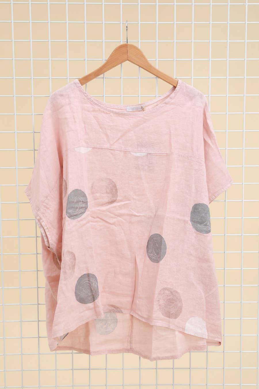 Lea & Luc - Grandes Tailles - Vendita all'ingrosso Tunica - Donna - Tunic in lino taglie comode con stampa a cerchi21