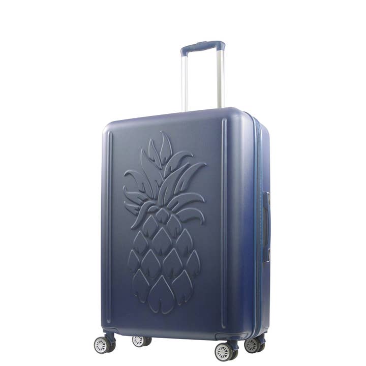 Tommy Bahama 30.5" Hard-Sided 3D Pineapple Luggage with Drawstring Bag in Navy for wholesale by Concept One