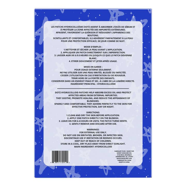 Skinzy skincare - Wholesale Acne/Hydrocolloid Patch - DOTZ – Sparkly Hydrocolloid Patches3