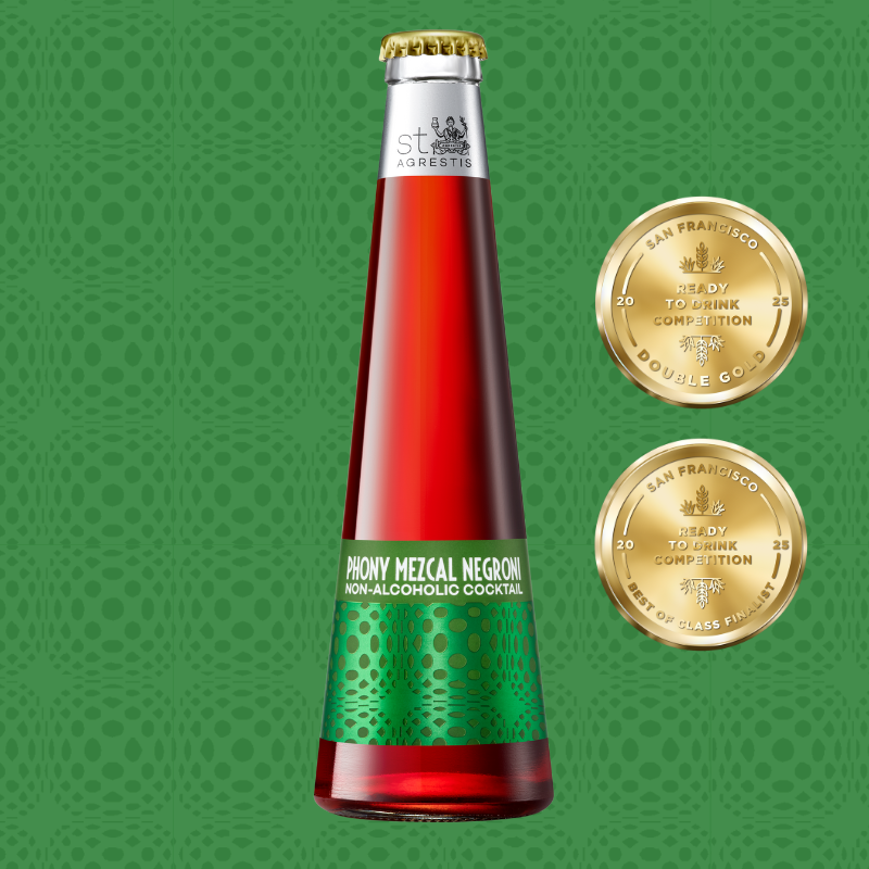 Phony Negroni x St. Agrestis - Wholesale Non-Alcoholic Aperitif/Mocktail - St. Agrestis Non-Alcoholic Phony Mezcal Negroni.1