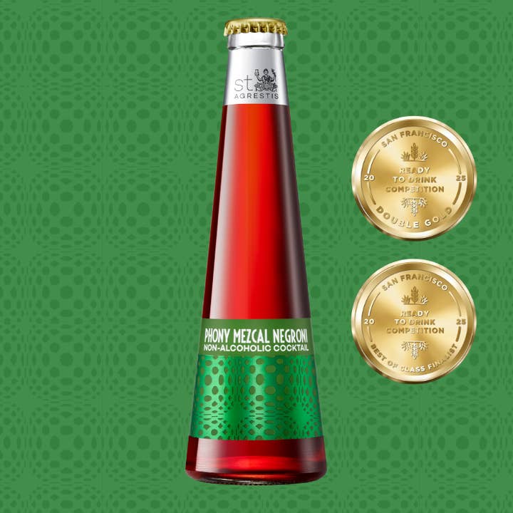 Phony Negroni x St. Agrestis - Wholesale Non-Alcoholic Aperitif/Mocktail - St. Agrestis Non-Alcoholic Phony Mezcal Negroni.1