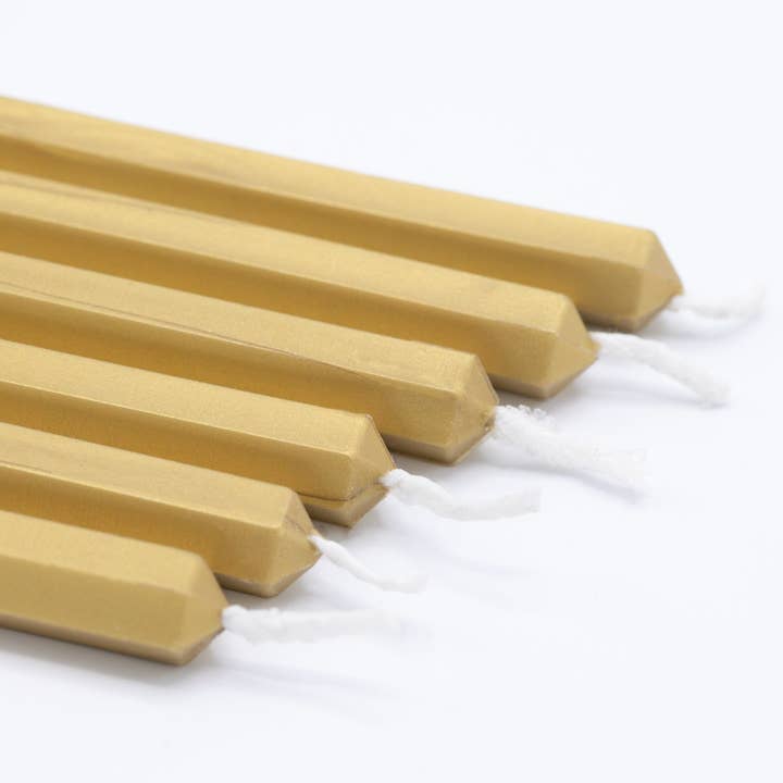 Cognitive Surplus - Wholesale Sealing Wax - Wax Pack - Gold Shimmer (Pack of 6) (Case of 4)