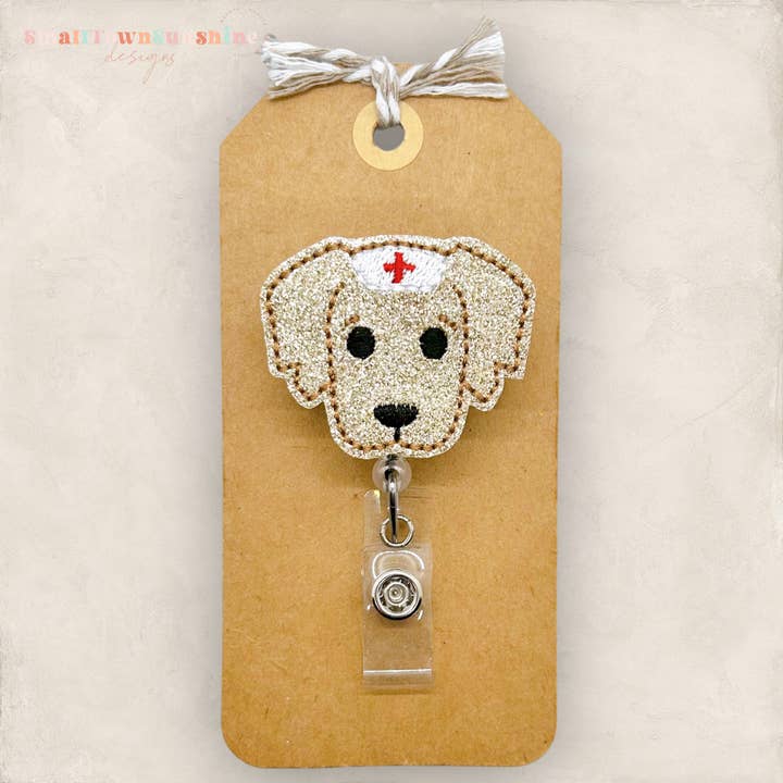 Nurse Dog Badge Reel for wholesale by The SmallTownSunshine Company