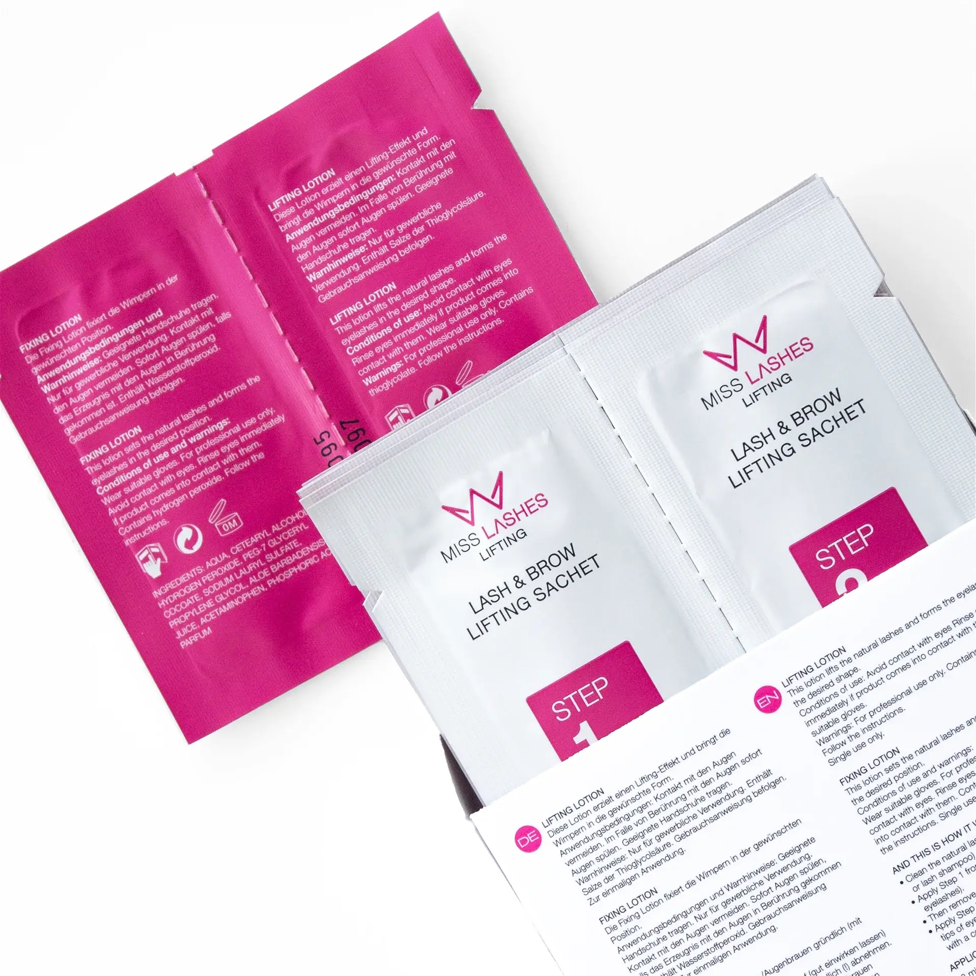 Miss Lashes - Wholesale Eyelash/Brow Serum - Lash & Brow Lifting sachets 10 pairs3