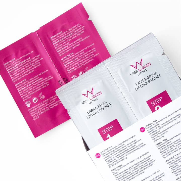 Miss Lashes - Wholesale Eyelash/Brow Serum - Lash & Brow Lifting sachets 10 pairs3