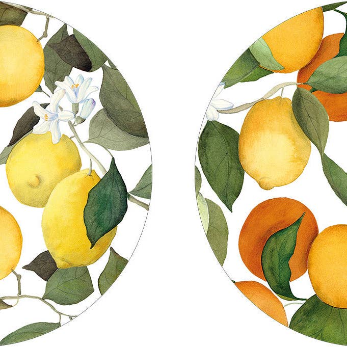 Juego de 2 manteles redondos de tablero duro Amalfi 100% Hecho en Italia para venta al por mayor de The Napking