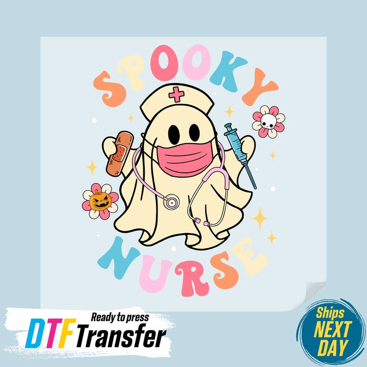 Halloween Spooky Nurse DTF Transfer for wholesale by DTF Office