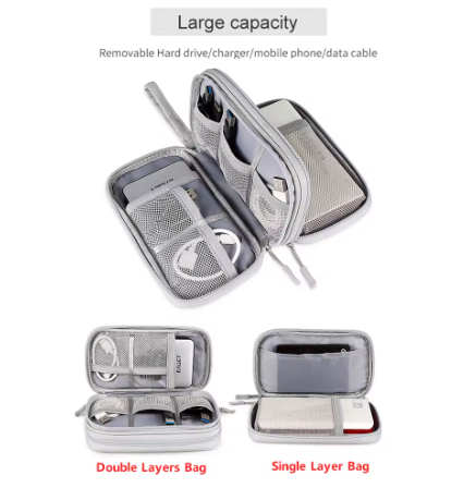 GulleeGadgets - Wholesale Pouch - Unisex - Waterproof Travel Electronics Organizer with 2 Layers3