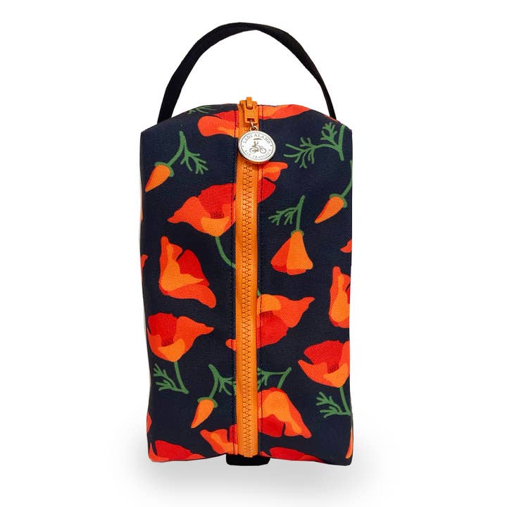 Box Zip: Poppy Charcoal for wholesale by Lady Alamo