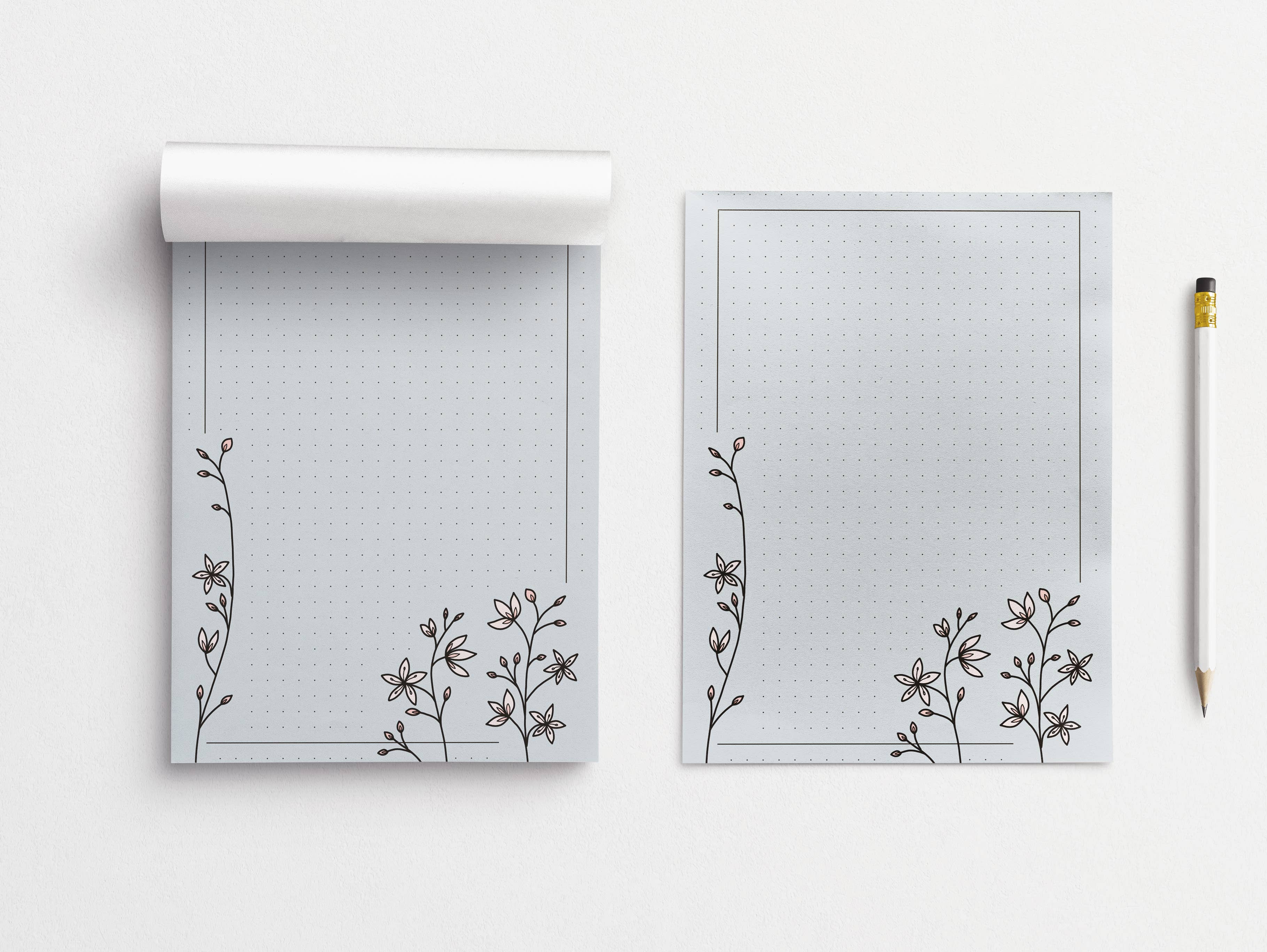 Rotberta - Wholesale Notepad - magnetic notepad DIN A6, light blue, cherry branch1