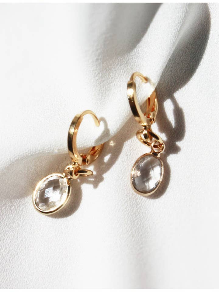 Vintage Style Pendant Suncatcher Oval Earrings for wholesale by Zebber Handmade