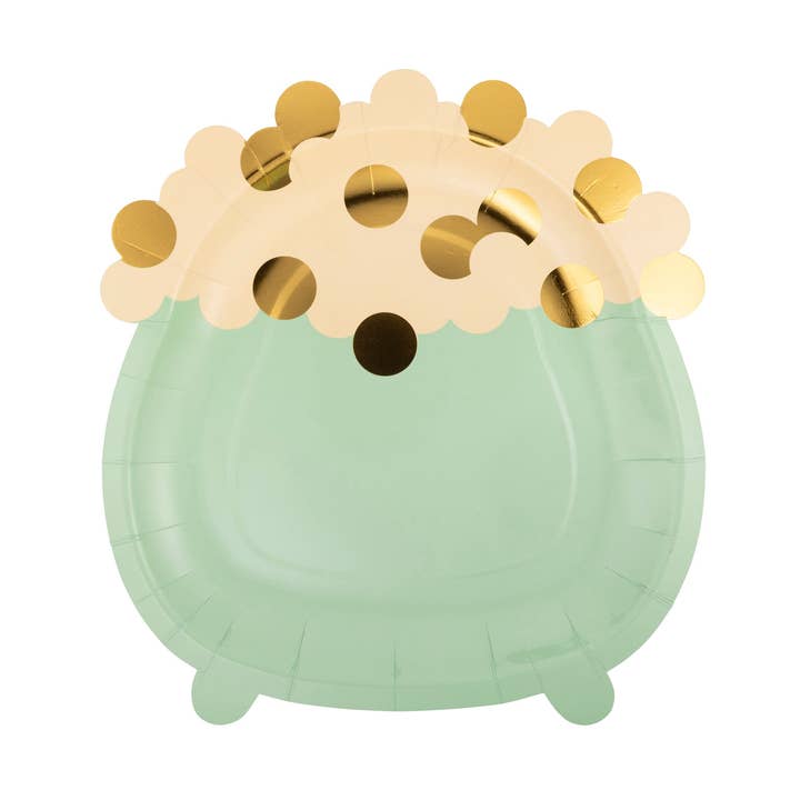 PLPL830 - Shaped Pot of Gold Paper Plate for wholesale by My Mind’s Eye