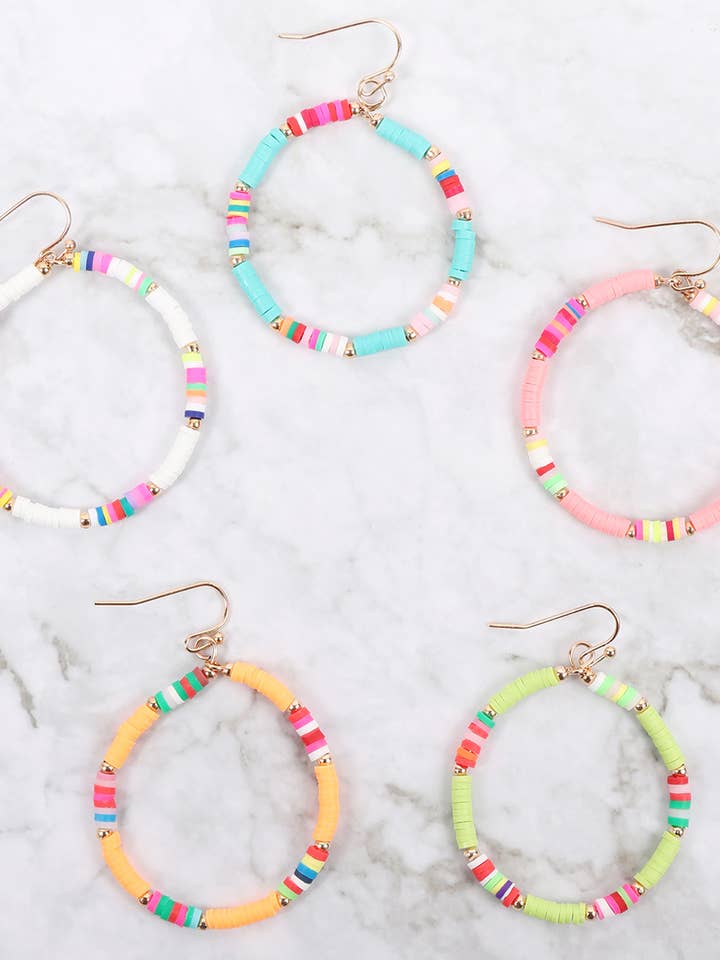 35mm Rubber Disc Hook Earrings for wholesale by MYS Wholesale Inc