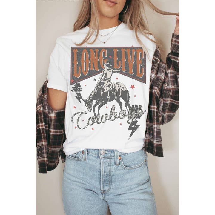 LONG LIVE COWBOYS Grafisk T-shirt för wholesale av BLUME & CO.