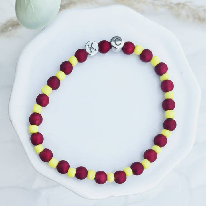 KC Football Bracelets | Red and Yellow for wholesale by Seasons in Kansas City