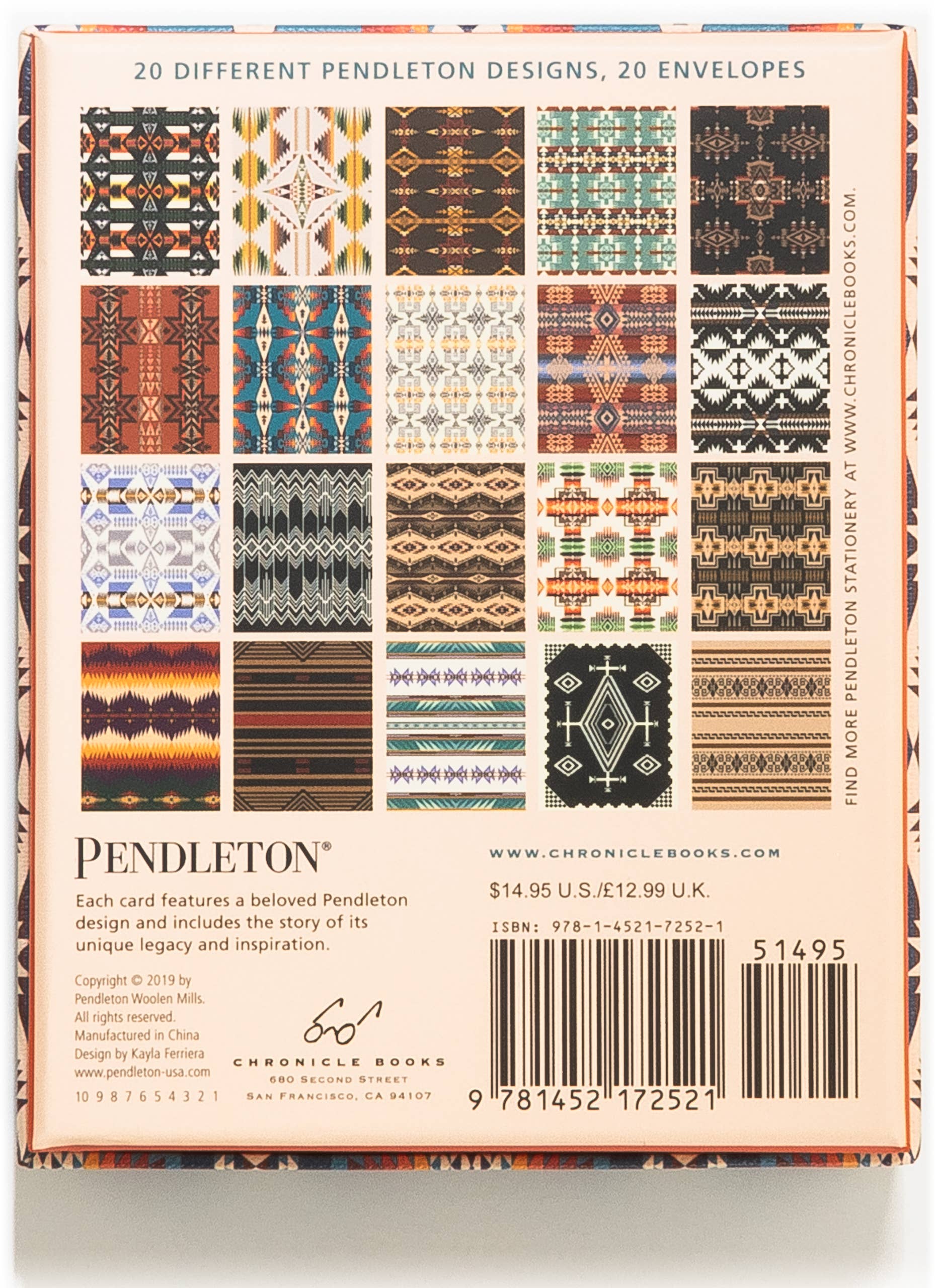 Chronicle Books - Wholesale Stationery/Notecard Set - The Art of Pendleton Notes2