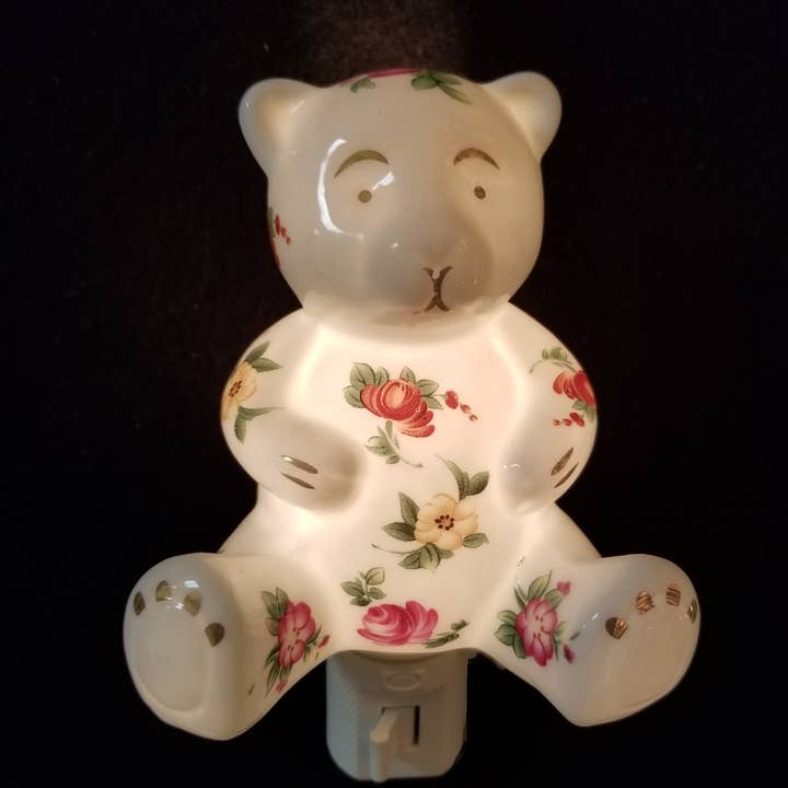 Porcelain Teddy Bear Night Light for wholesale by Tobin Tate