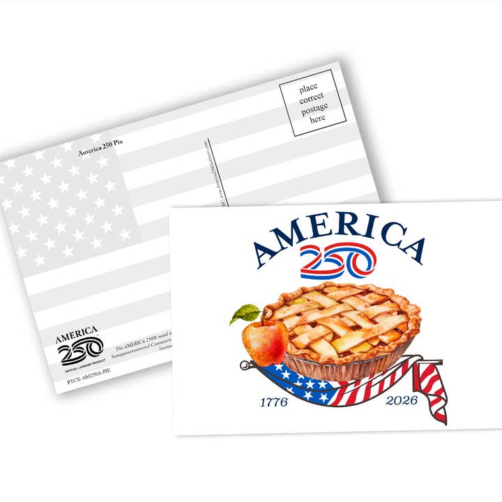 Carte postale Tarte aux pommes America250™ pour la vente par Nelson Gifts Wholesale