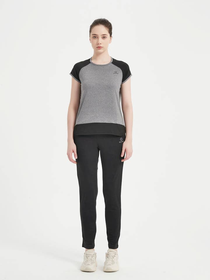 Camiseta de Mujer de Manga Corta Montada con Cuello Redondo para venta al por mayor de Neyo