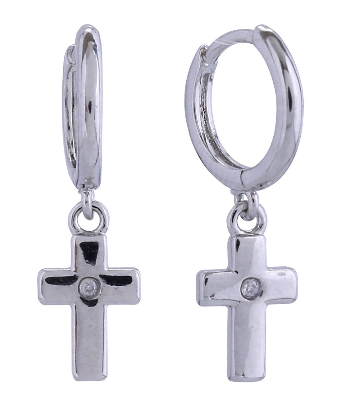MiMi Wholesale - Wholesale Dangle Earrings - SJE311149 14K Dipped Cross Drop Earrings1