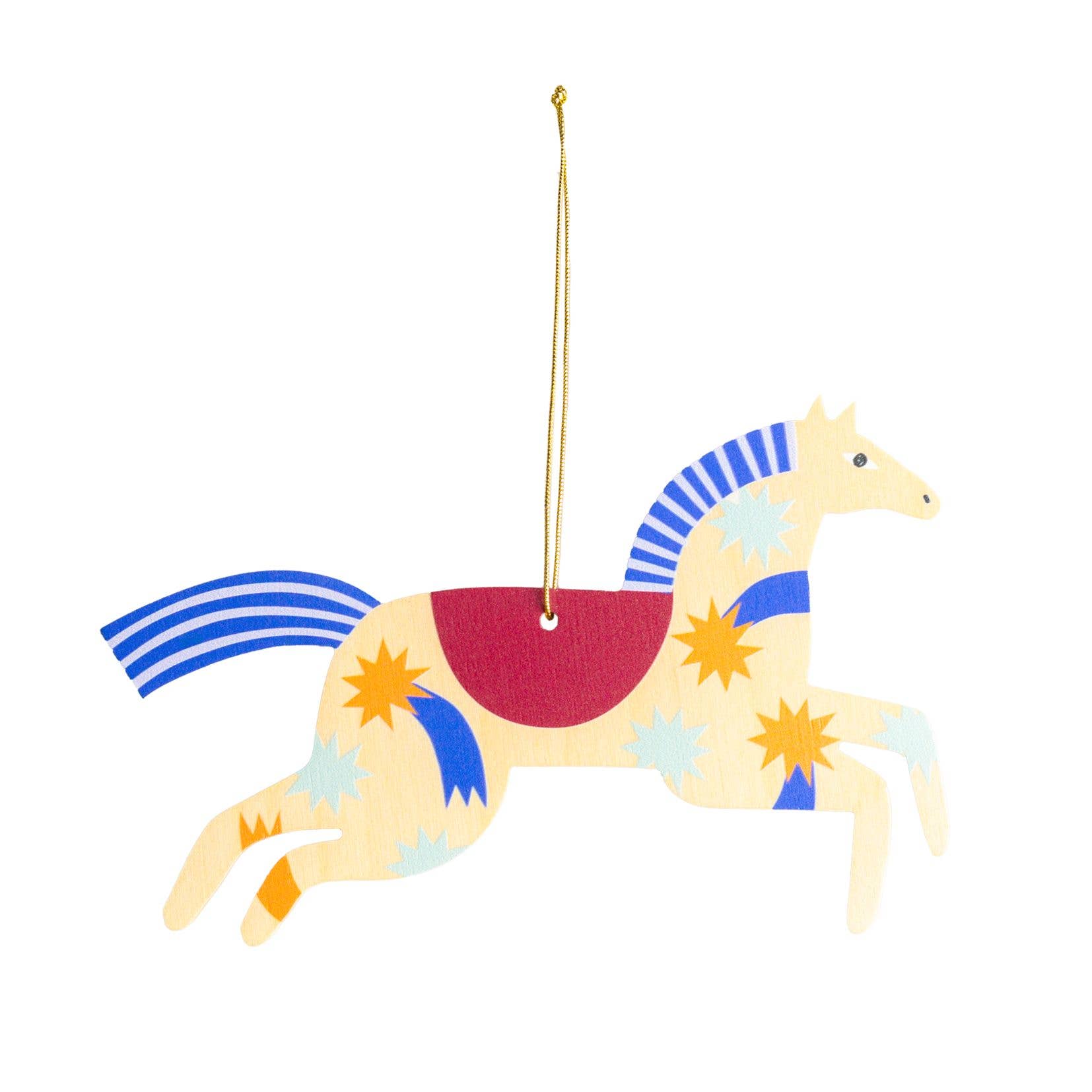 milin - Wholesale Tree Topper - Wooden Horse Christmas Ornament, Scandinavian Folk Style 2