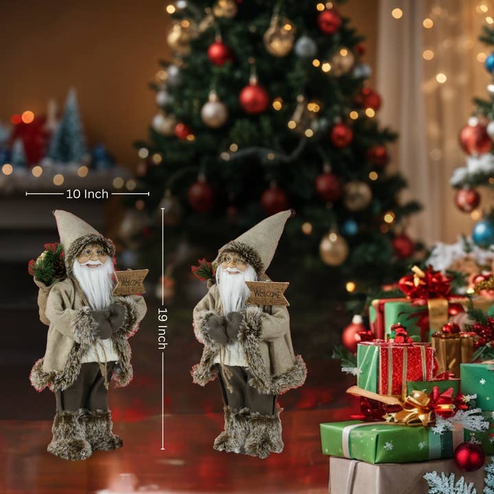 SINT - Wholesale Christmas Decoration - SINT 18 Inch Christmas Standing Santa Claus Doll Statue Figurine Ornament2