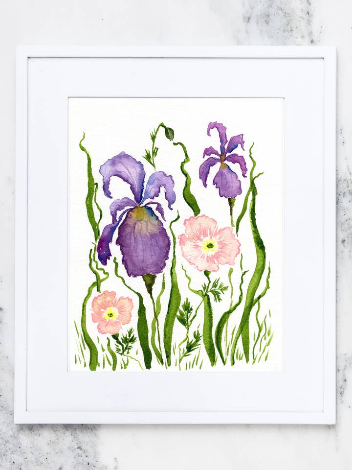 Whimsical Watercolor Garden 2 Fine Art Print for wholesale by Crissie Vitale Creative