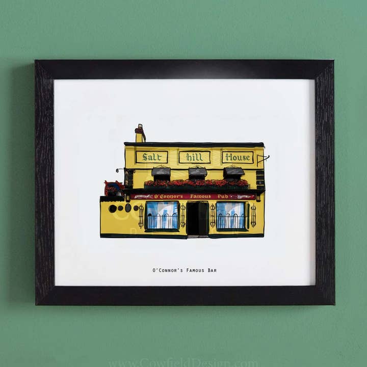 Illustrated Pubs of Galway for wholesale by Cowfield Design