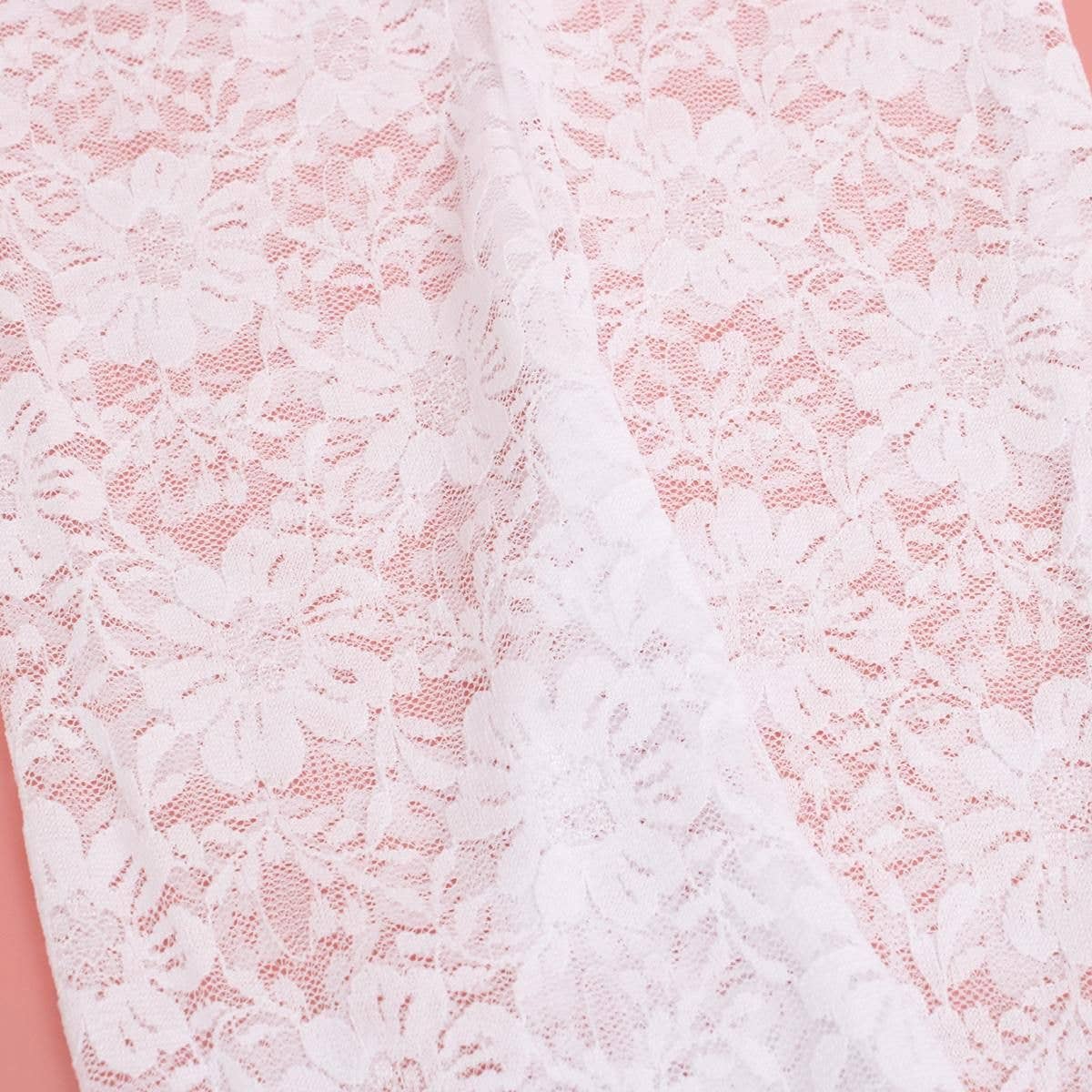 White Lace Long Formal Bridal Gloves for Women for wholesale on Faire1