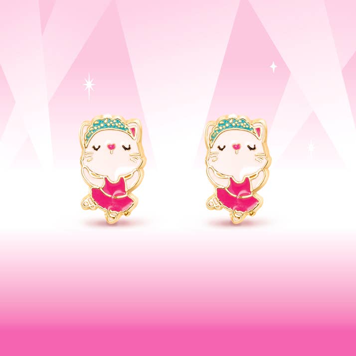 Ballerina Kitty | Cutie Stud Earrings for Girls
for wholesale by Girl Nation