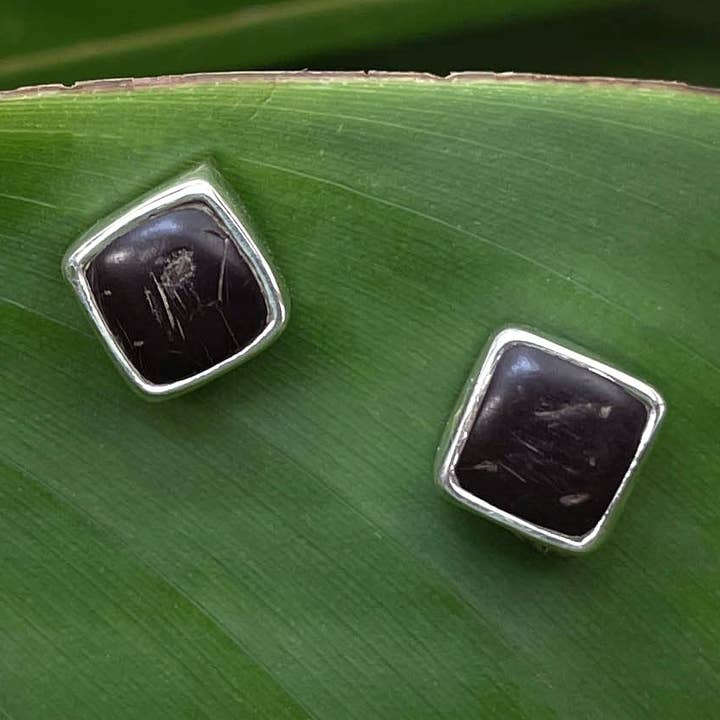 Coconut Essential Studs in Square for wholesale by Be Joy
