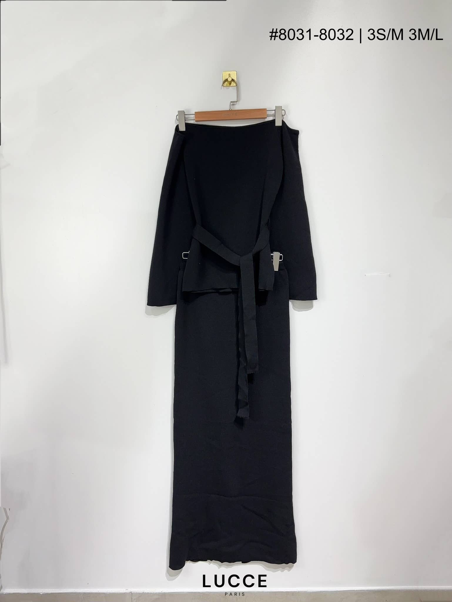 LUCCE - Wholesale Top & Skirt Set - Women's - Knit sweater and long skirt set - ENS8031-81321