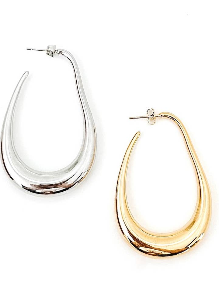 Orecchini a Cerchio Grandi Edfina || Scegli Colore per la vendita all'ingrosso da parte di BELJOY