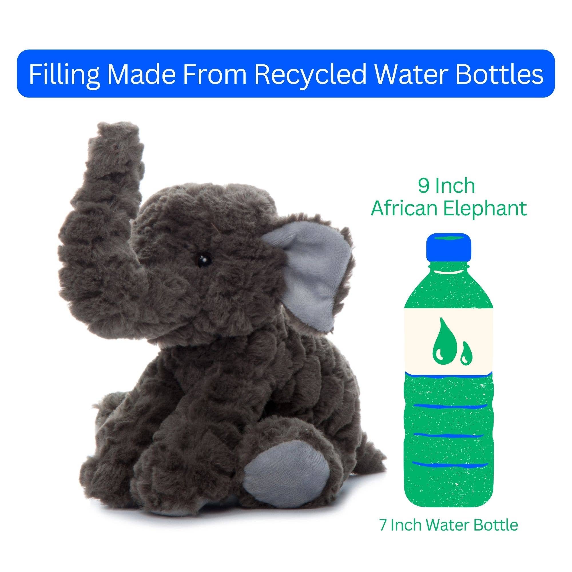 The Petting Zoo - Wholesale Stuffed/Plush Toy - Kids & Baby - 8" (20cm) Wild Onez African Elephant Wild Life2