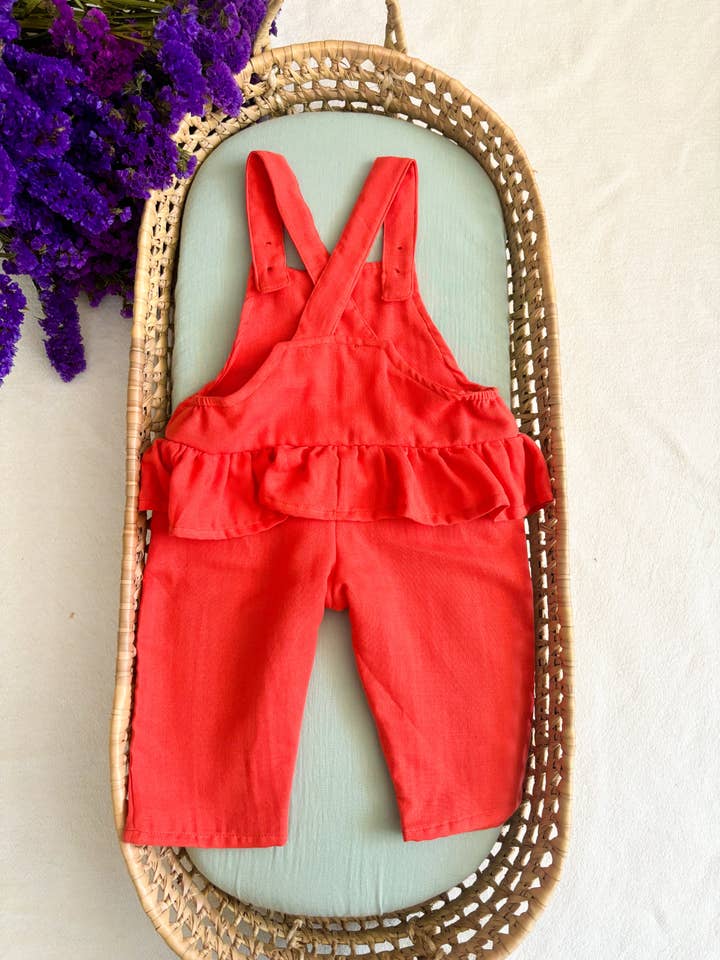 Maria Jasmim Baby & Child - Wholesale Overalls - Baby - Coral Muslin Jumpsuit2