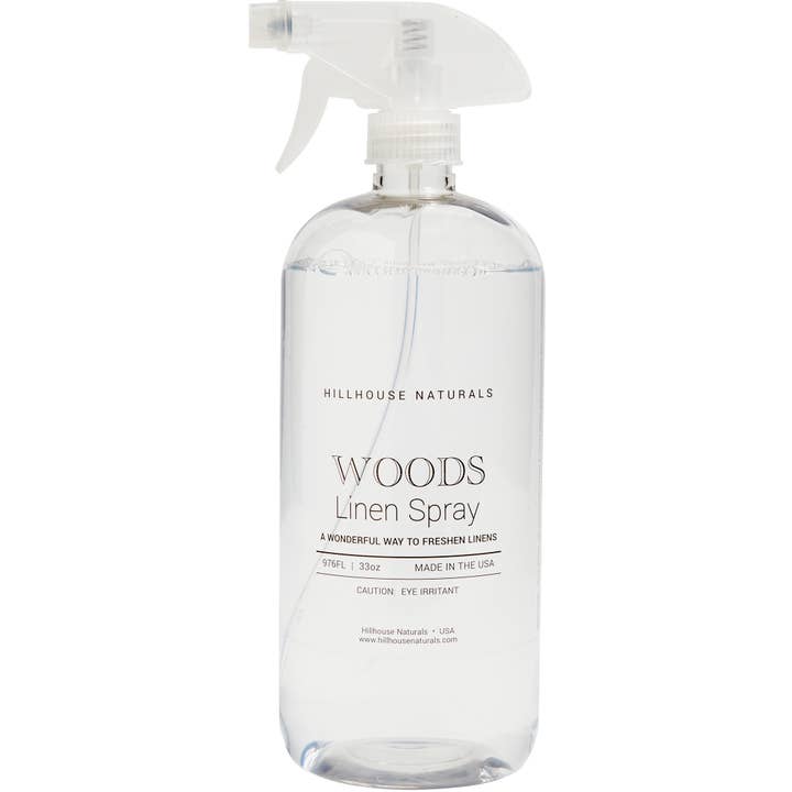 Woods Linen Water 1 Litro Ctn.6 per la vendita all'ingrosso da parte di Hillhouse Naturals/Field+Fleur