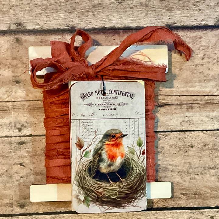 Gift Wrap Set - SPICE Bird in Nest for wholesale by RiverHaus