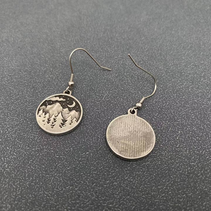 Mio Queena - Wholesale Dangle Earrings - Forest Under Starry Sky Stainless Steel Dangle Earrings2