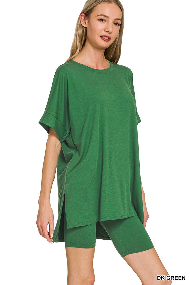 Vanilla Monkey - Wholesale Loungeset - Dames - Geborstelde Dty Microvezel R-hals Top Biker Shorts4