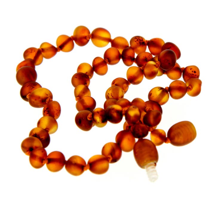 SilverAmber Jewellery - Wholesale Beaded/Pearl Necklace - Genuine Baltic Amber Unpolished Raw Baroque Beaded Necklace in various colours & sizes. All beads knotted in between.