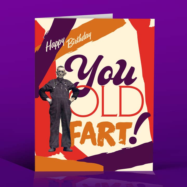 offensivedelightful - Venta al por mayor Tarjetas de cumpleaños - ¡VIEJO CARCA! Tarjeta de cumpleaños0