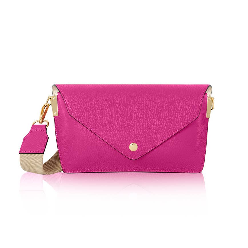 MONTTE DI JINNE - Vente Sac à bandoulière – femme - Sac bandoulière en cuir italien élégant avec sangle en toile10