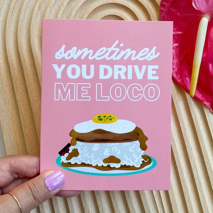 Loco Moco Love Greeting Card for wholesale by Design Jord