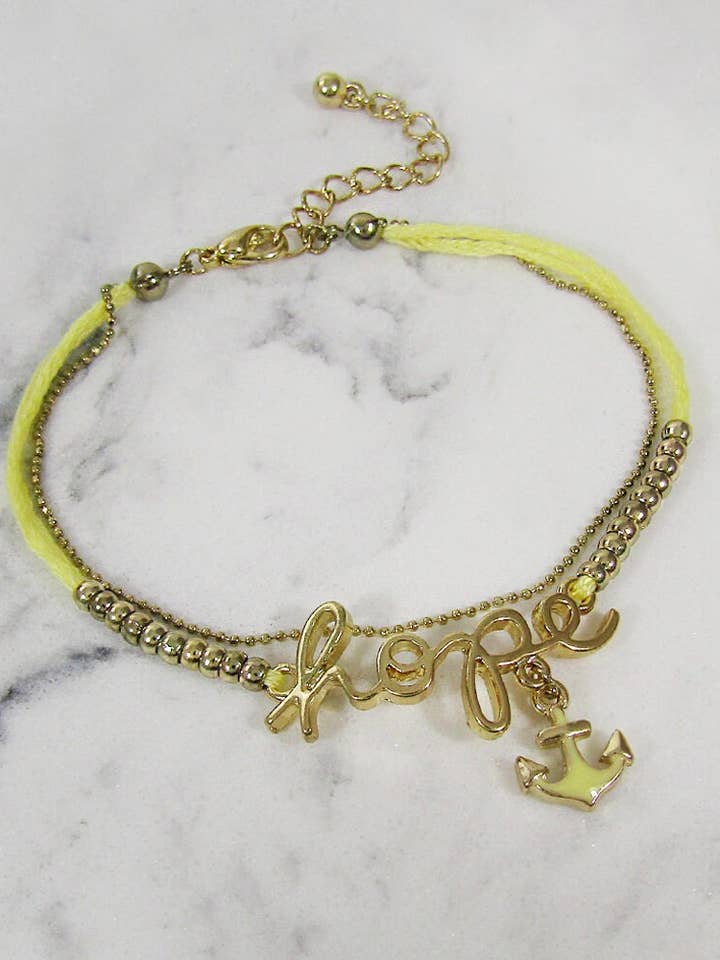 Pulseira Âncora Trançada e Esmalte por atacado de TheTizana