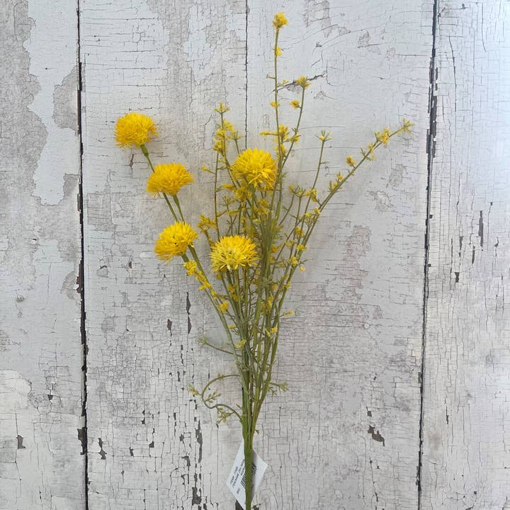 JanMichaels Art & Home - Wholesale Artificial Flowers - 24in Yellow Wildflower Spray