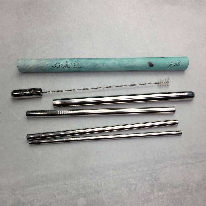 Lastrå – Palhinha por atacado – Coleção Ocean - Conjunto de palha de aço inoxidável2